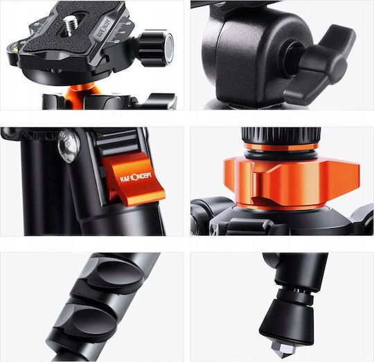 K&F Concept Tripod Sa210 Overhead Aluminum With Spherical Head And 10kg Load Capacity