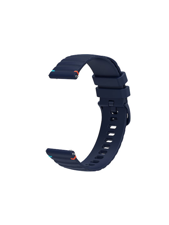 Garmin Venu 3s Silicone Embossed Wave Style 18mm Navy Blue
