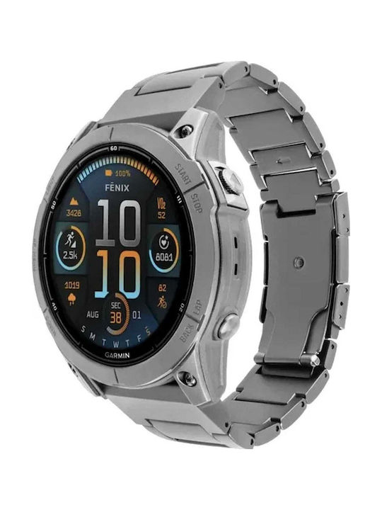 Fixed Titanium Strap Fixed Titanium Strap Garmin Quickfit 22mm Natural Titanium