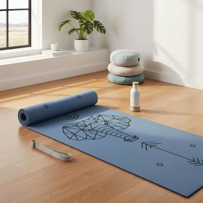 Στρώμα Γιόγκα Pu Pro Yoga Mat Gaja Sky Blue 183x68cm