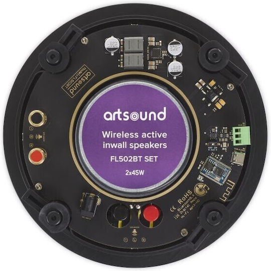 Artsound Fl502bt Αυτοενισχυόμενα Σετ Ηχεία Εγκαταστάσεων με Bluetooth Λευκά