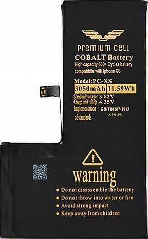 Vega Premium Cell Cobalt Handy-Akku Iphone Xs 3050mAh 600+ Zyklen