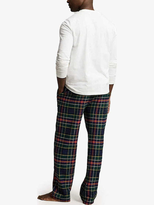 Ralph Lauren Sommer Herrenpyjama Kariert Weiß/Kariert