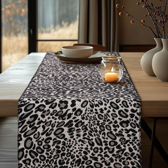 Beauty Home Ранър Бяло Черно 32x150см Beauty Home Ранър Бяло Черно 32x150см