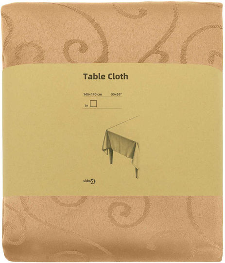 vidaXL Beige Tischtuch 140x140cm