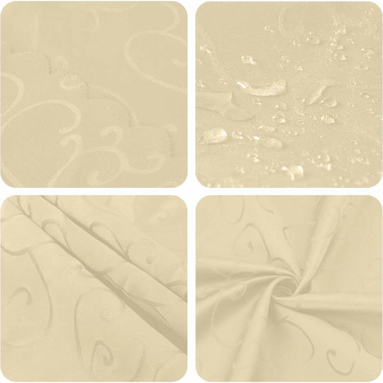 vidaXL vidaXL Tischdecke Weiß Creme 140x160cm