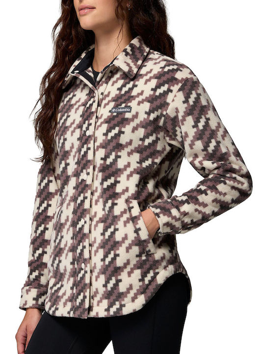Benton Springs Ii Lange Fleece Strickjacke für Damen Creme