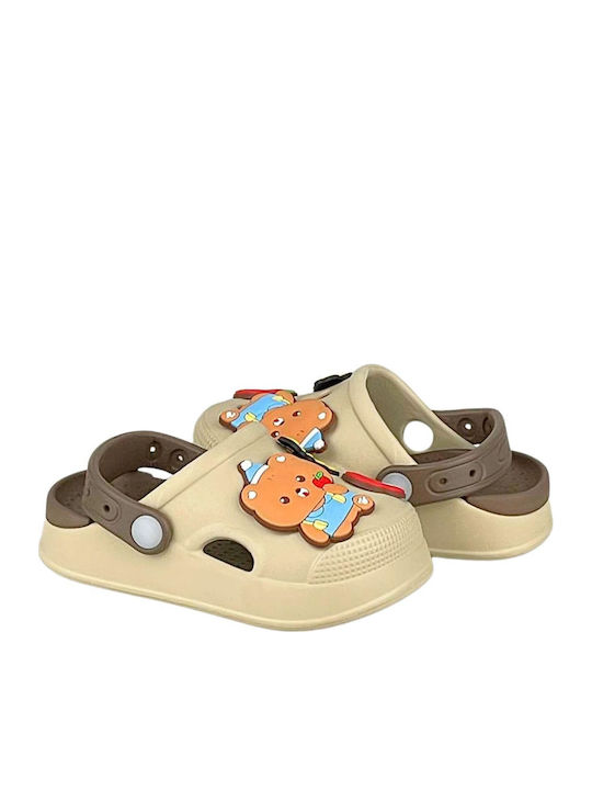 Kids Beach Clogs Brown