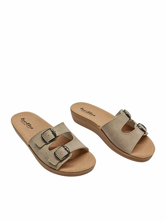 Women's Flat Sandals Beige