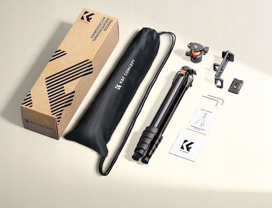 K&F Concept Aluminum Tripod up to 162cm and 10kg Load