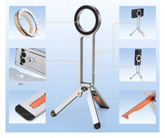 K&F Concept Aluminum Tripod up to 16cm and Load Capacity 2.3kg