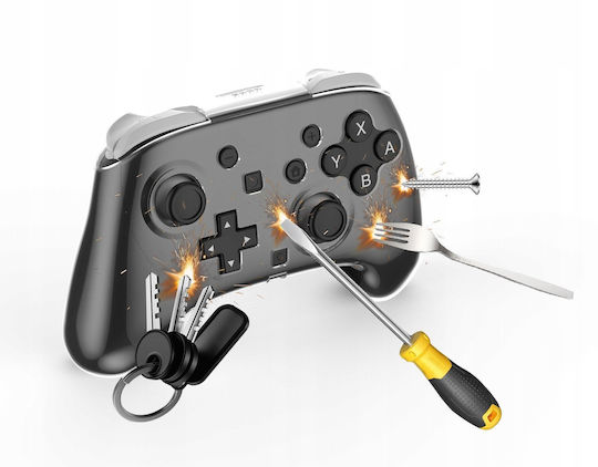 Jys Пластмасов защитен калъф за контролер Switch 2 Прозрачен