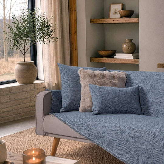 Teoran Norman Ριχτάρι Πολυθρόνας 180x150εκ. Denim Blue