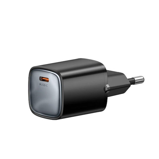Mcdodo GaN Handyladegerät mit USB-C Ausgangsanschluss und Kabel USB-C - USB-C 65W Schwarz (CH-8262)