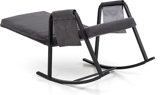 Rocking Armchair Grey 60x85x110cm