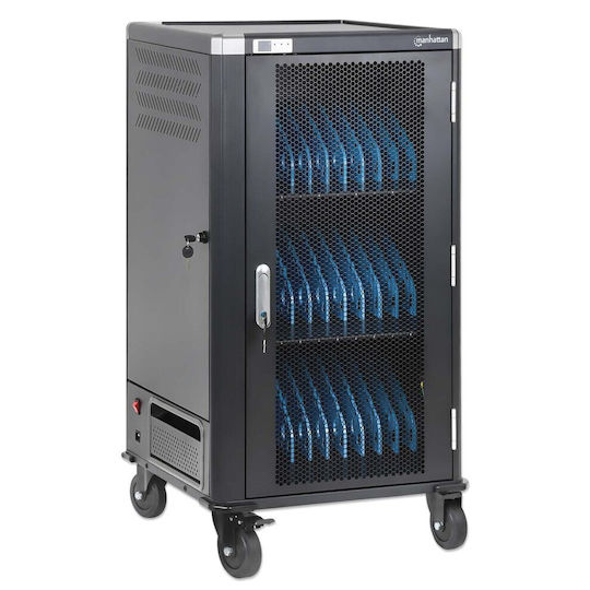 Manhattan Manhattan Cabinet Station Cart Charging 30 Laptops 16" 30 Ac 230v Sockets