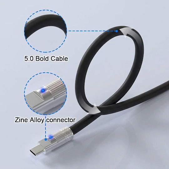 Leewello Leewello USB Typ-C Kabel Männlich Schwarz 3m