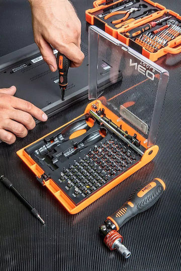 Neo Tools Отвертка с тресчотка с 73 сменяеми накрайника
