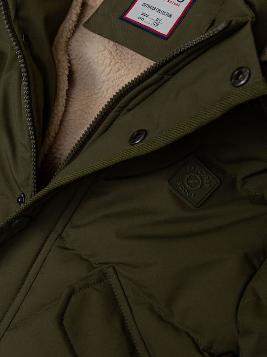 Kids Casual Short Jacket Olive