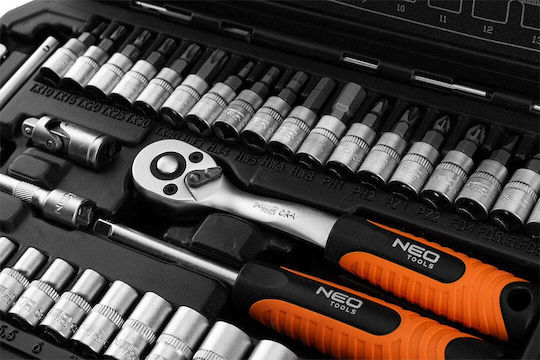 Neo Tools Ratchet with Sockets 1\4" 38 Pieces