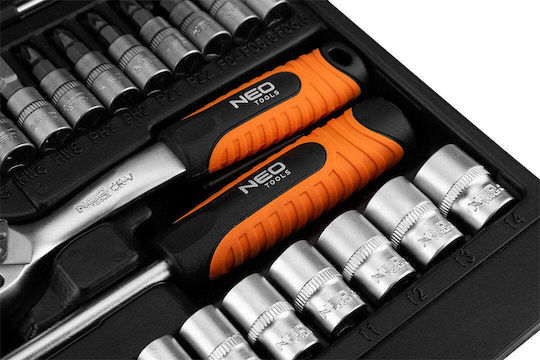 Neo Tools Ratchet with Sockets 1\4" 38 Pieces