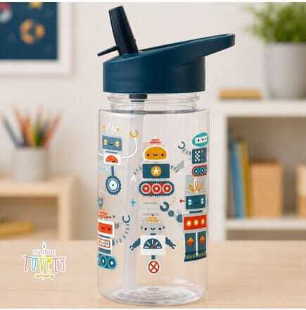 A Little Lovely Company Детско Бутилка От Пластмаса Tritan Със Сламка Tritan 450ml