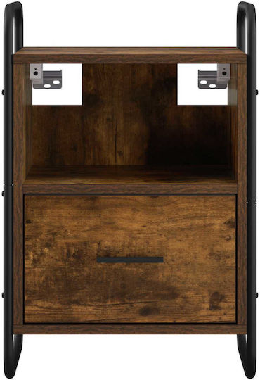 Κομοδίνα Ξύλινα Μαύρα 2τμχ 40x30x60cm