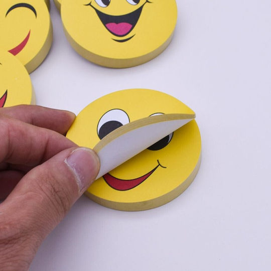 Sticker Memo Pads Emoji 6.5cm 130 Pieces 4sxo90