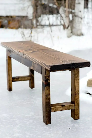 Dining Bench 100x28x43cm Walnut Dining Bench 100x28x43cm Walnut