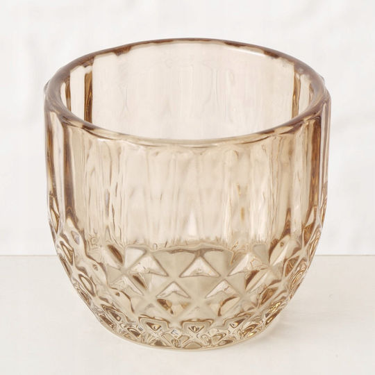 Boltze Set Decorative Glass Vases Cherin Orange 6x6xH14.5cm