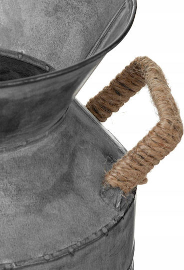 Atmosphera Floor Vase Metallic Grey Φ21.5xH62cm