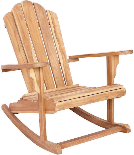 Rocking Hölzernen Gartenstuhl Adirondack Natur 78x102x104cm