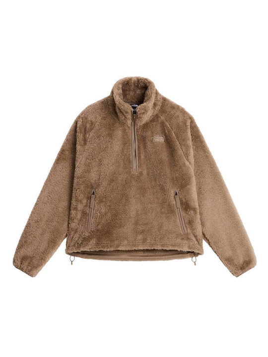 Winters Damen Fleece Bluse mit Reißverschluss Braun
