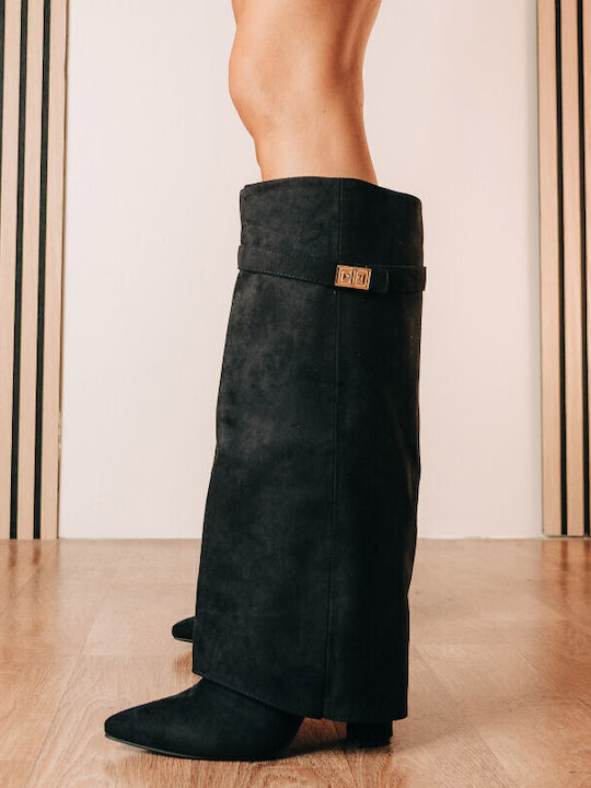 Suede Γυναικείες Μπότες Μαύρες