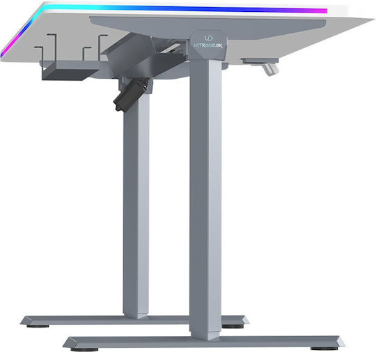 Γραφείο Gaming με Ρυθμιζόμενο Ύψος 140x70x72εκ. Gray-white Γραφείο Gaming με Ρυθμιζόμενο Ύψος 140x70x72εκ. Gray-white