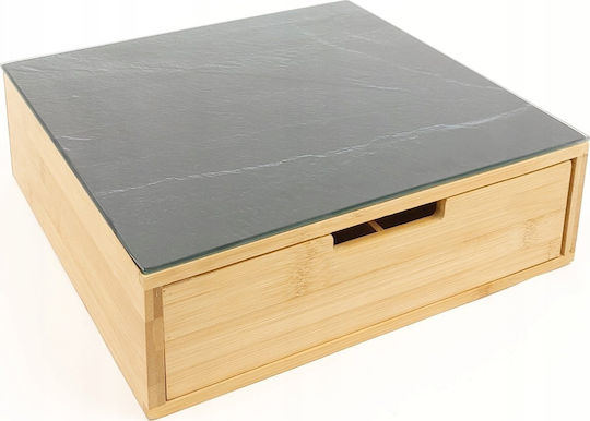 Kesper Schneidebrett Glas Braun 30x31cm