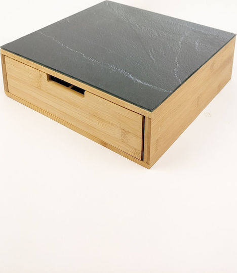 Kesper Schneidebrett Glas Braun 30x31cm