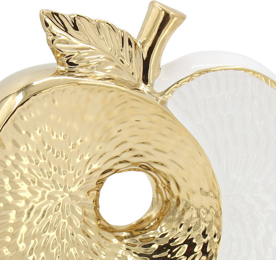 Ceramic Decorative 22x9x26 From Apple White Gold Keskor 78768