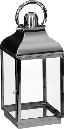 Atmosphera Set Laternen Glas Silber 3Stücke