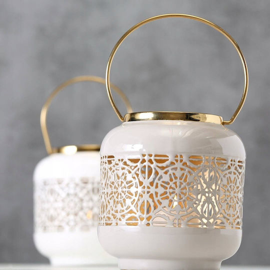 Boltze Sami Laterne Metallisch Gold 15x15cm