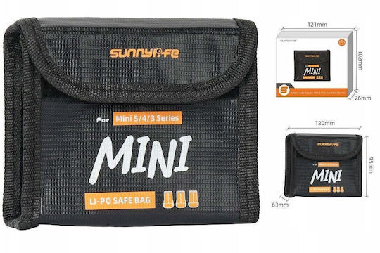 Sunnylife Fireproof Carrying Case Cover 3 X Batteries Dji Mini 5 4 3 Pro Mini 3 N5p-dc085-3