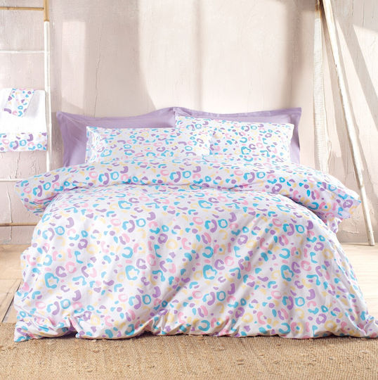 Rythmos Candy Комплект Чаршафи King Size 270x290см Многоцветен 4 Броя