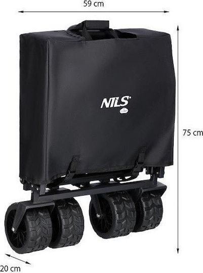Nils Transport Trolley for Load Weight up to 100kg in Black Colour