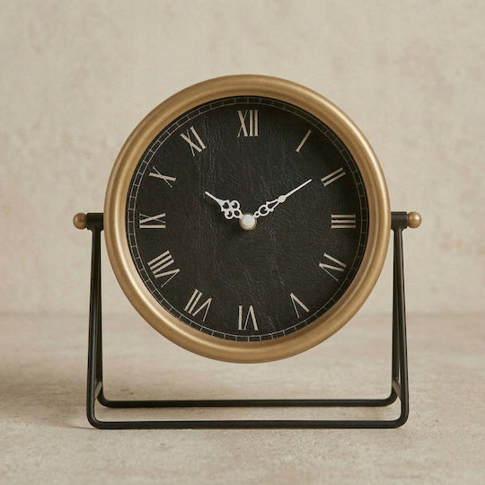 Edaxo Metallische Wanduhr Gold Ø21cm