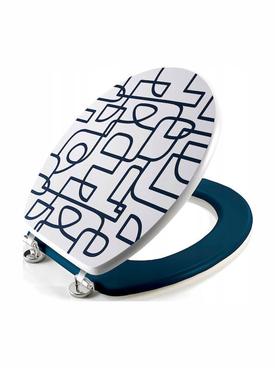 Douceur d'Intérieur Plastic Toilet Seat 37.5x37.5cm Blue