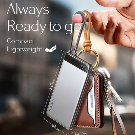 Lisen Power Bank 10000mAh 22.5W Grau
