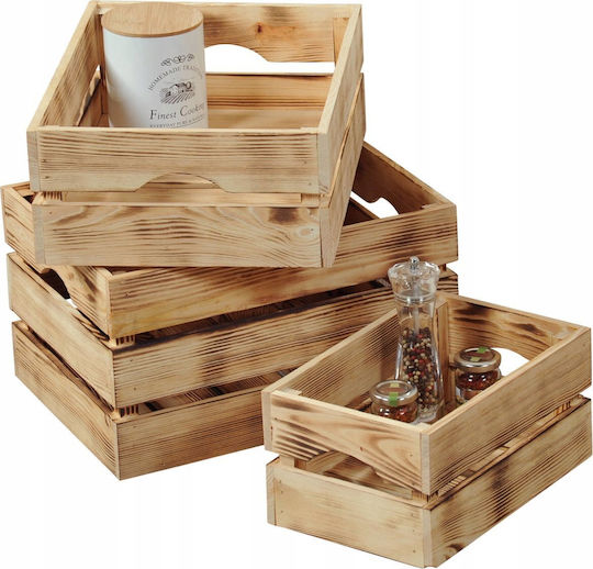 Kesper Wooden Storage Box with Lid Green 30x20cm