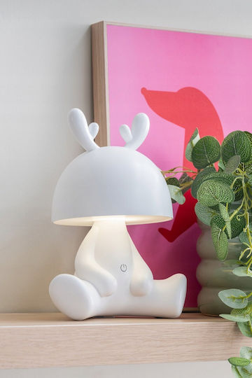 Leitmotiv LED Kinder Tischlampe Weiß 22x17cm