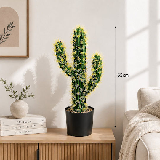 65cm Künstliche Dekorative Kaktus Topfpflanze 81044