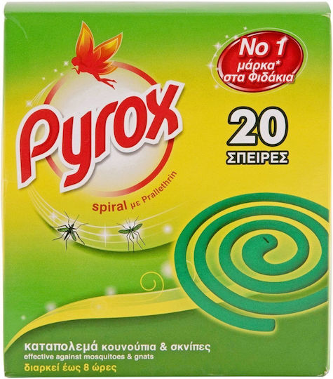 Pyrox Schlange für Mücken 20 Spulen 20cm